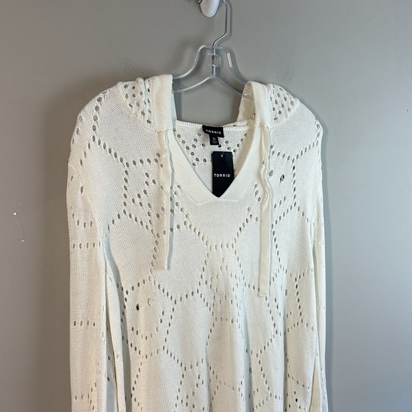 NWT Torrid Marsh Long Sleeve Pointelle Hoodie Size 10 - Picture 6 of 14